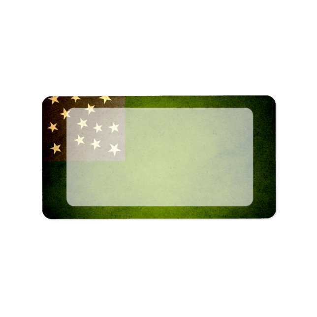 Étiquette Drapeau Sun embrassé Vermont Republic (Devant)