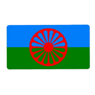 Étiquette Drapeau tzigane romani officiel