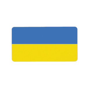 Étiquette Drapeau ukrainien Slava Ukraini С л а в а р У к  d