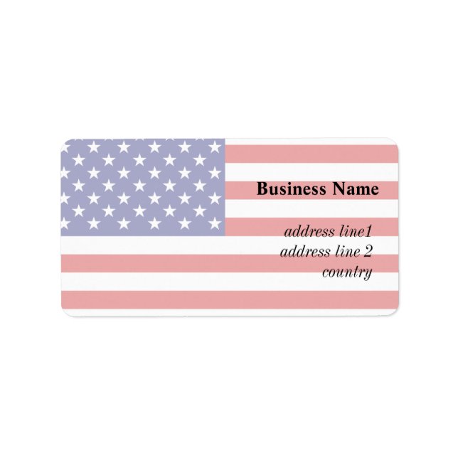 Étiquette Drapeau USA (Devant)