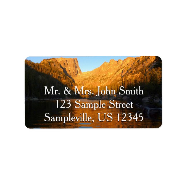 Étiquette Dream Lake in Sunrise Light I (Devant)