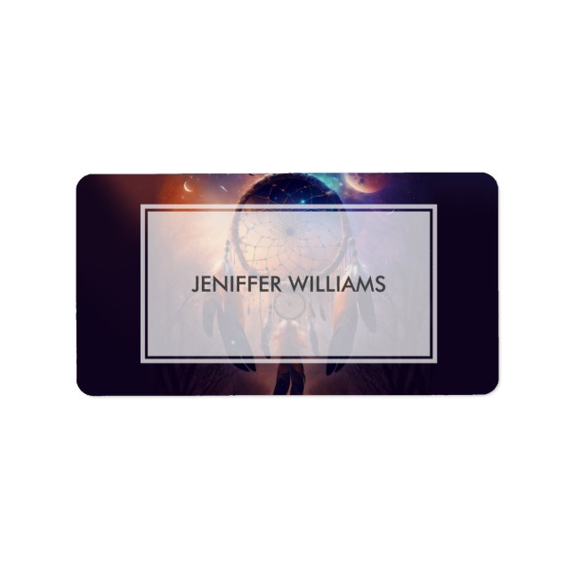 Étiquette Dreamcatcher dans la forêt (Devant)