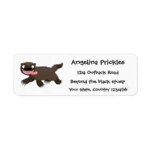 Étiquette Drôle animal avide de carcajou