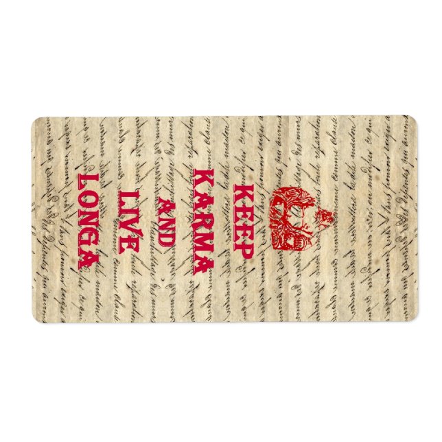 Étiquette Drôle Bouddha disant (Devant)