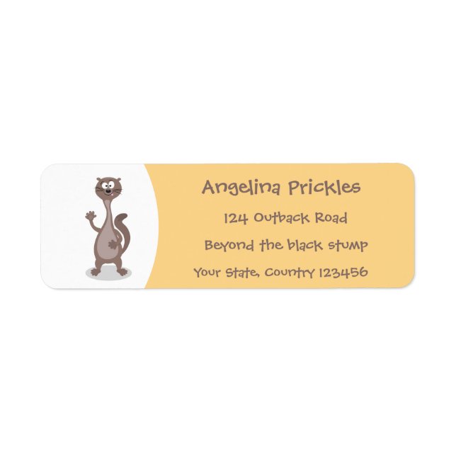 Étiquette Drôle dessin animé en toile (Devant)