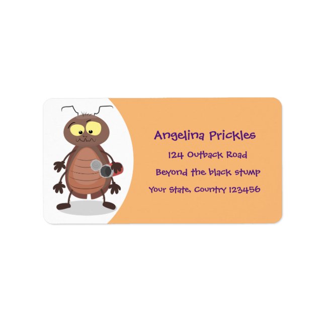 Étiquette Drôle drôle de personnage de dessin animé de cafar (Devant)