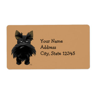 Étiquette Drôle Gros Nez Scottie