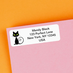 Étiquette Drôle mignon j'ai déplacé Faire-part de chat noir