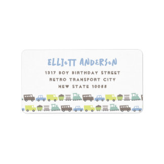 Étiquette Drôles de transports pastel rétro Jouets pour garç