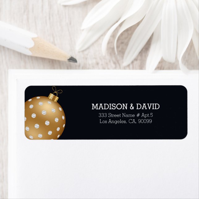 Étiquette du bal de Noël d'or (En situation)