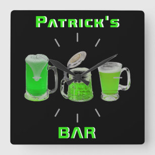 Étiquette du bar-pub irlandais Neon Horloge person
