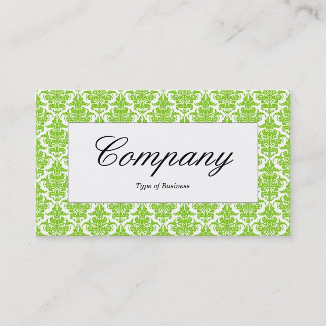 Étiquette du centre - Martian Green Damask (Devant)