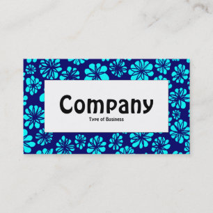 Étiquette du centre - Nuances de bleu floral