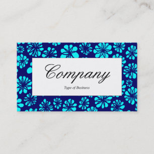 Étiquette du centre - Nuances de bleu floral