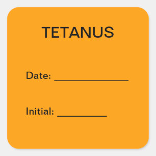 Étiquette du diagramme de tir de tétanos