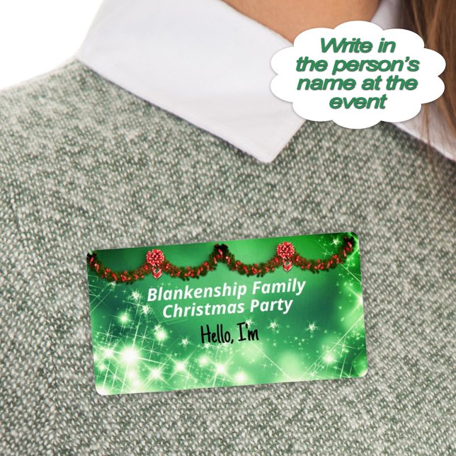 Étiquette du Étiquette de papier de la Garland et  (Add fun sticker name tags to your party essentials so guests can remember or learn names. )