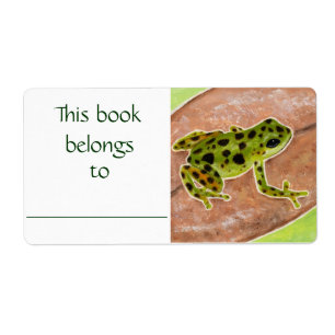 Étiquette du livre de la grenouille verte