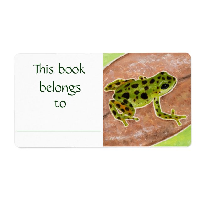 Étiquette du livre de la grenouille verte (Devant)