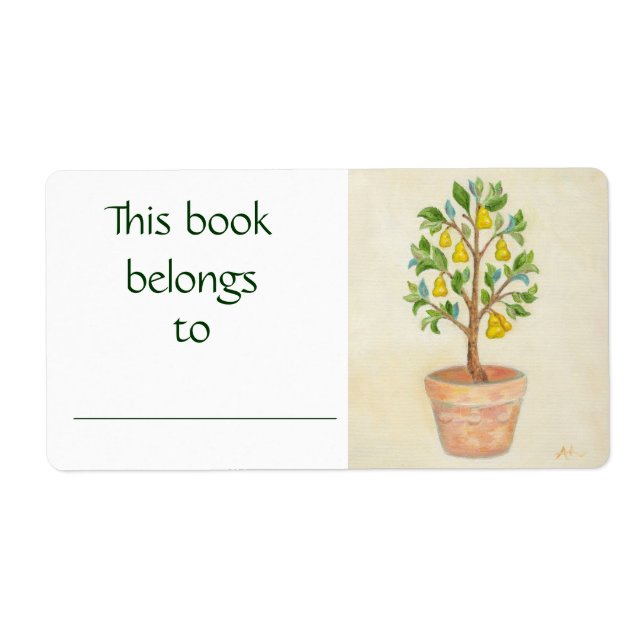 Étiquette du livre de l'arbre de poires (Devant)