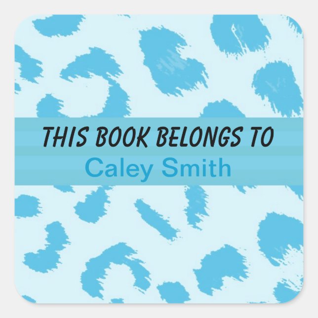 Étiquette du livre Motif Blue Leopard (Devant)