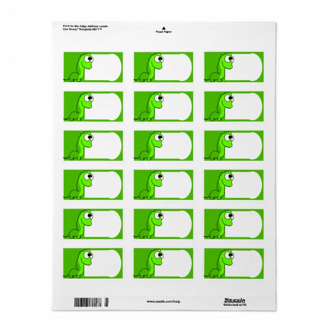 Étiquette du livre scolaire (Feuille entière)