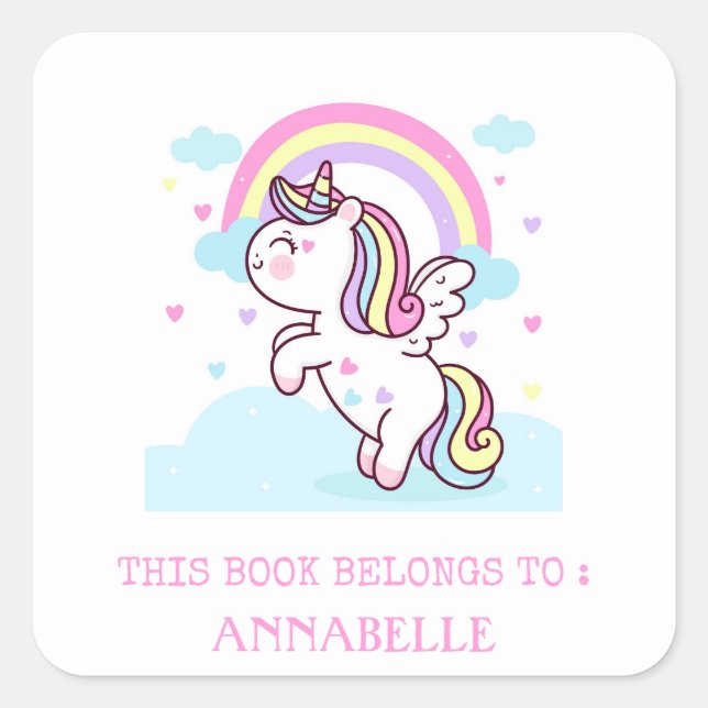 ÉTIQUETTE DU LIVRE : UNICORN & RAINBOW (Devant)