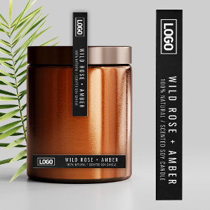 Étiquette du logo à bougie mince