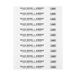 Étiquette du logo à bougie mince