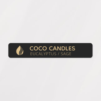 Étiquette du logo de la bougie fine