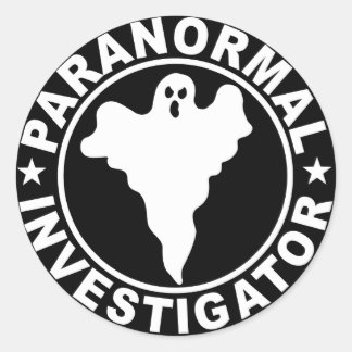 Étiquette du logo de l'enquêteur paranormal