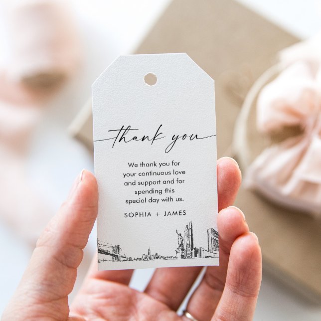Étiquette du Mariage Skyline de New York (Créateur téléchargé)