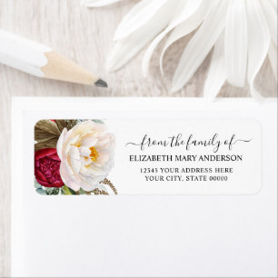 Étiquette Du mémorial funéraire de la famille Rouge Blanc Fl