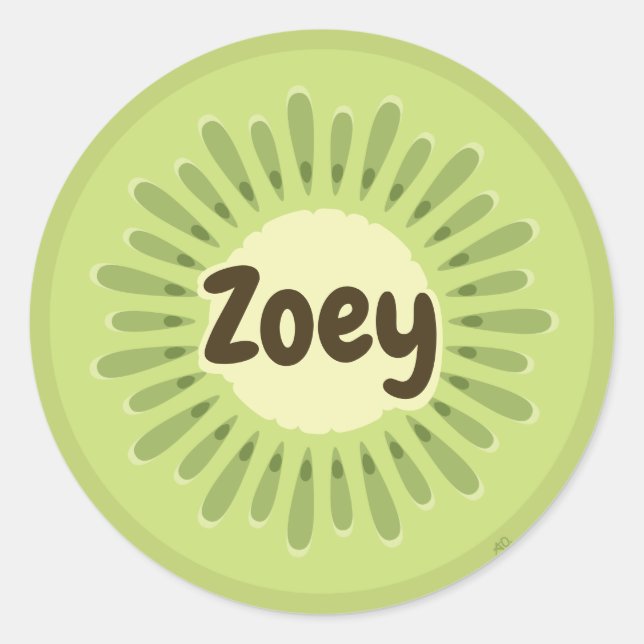 Étiquette du nom des fruits Kiwi (Devant)