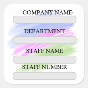 ÉTIQUETTE DU PERSONNEL STICKER POUR L'UTILISATION