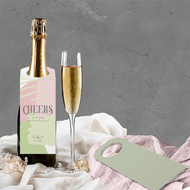 Étiquette du porte-bouteille Mariage de couleur Sp (Front/Back In Situ)