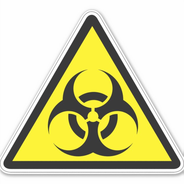 Étiquette du symbole de danger biologique (Devant)