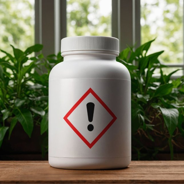 Étiquette du symbole de danger de marque d'exclama (Créateur téléchargé)