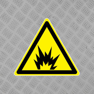 Étiquette du symbole de danger d'explosion