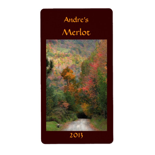 Étiquette du vin de Country Road (Devant)