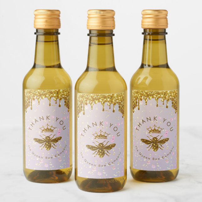Étiquette du vin design Queen bee (Bouteilles)