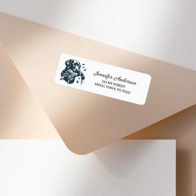 Étiquette Duck Hunting Dog Address Label (Créateur téléchargé)