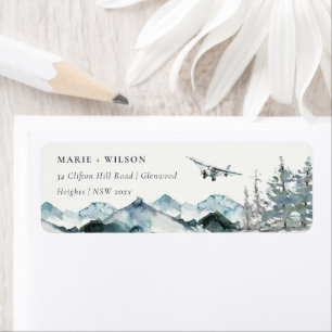 Étiquette Dusky Blue Mountains Pine Plane Glider Adresse