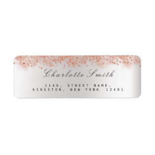 Étiquette Dust Star Rose Rose Grey RSVP Adresse de retour