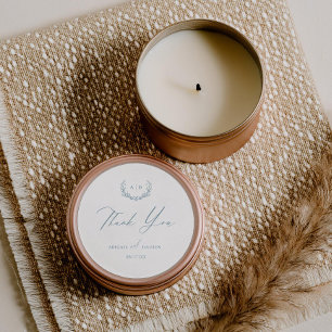 Étiquette Dusty Blue Favker Mariage Merci