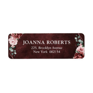 Étiquette Dusty rose Rose Floral Mariage géométrique La