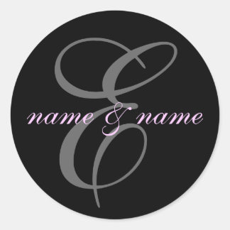 Étiquette E monogramme