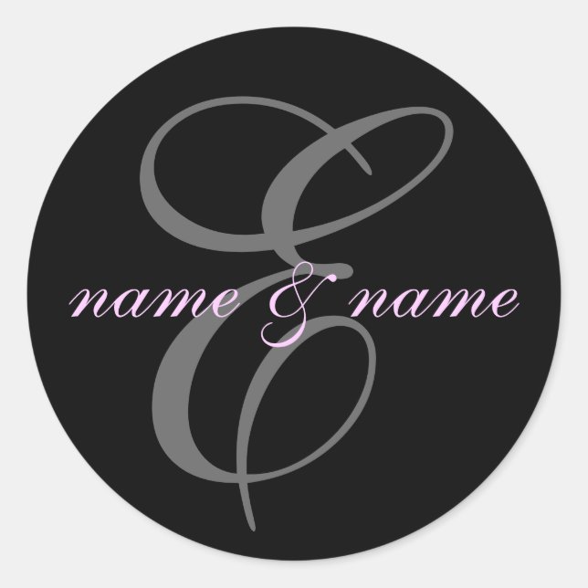 Étiquette E monogramme (Devant)