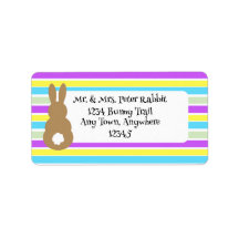 Easter Bunny Silhouette Adresse de retour