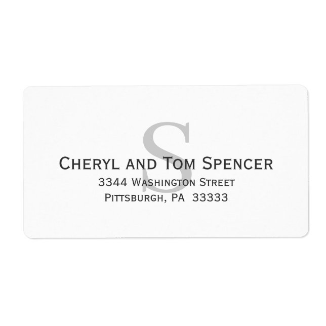 Étiquette Easy To Read Classic Monogram Large (Devant)