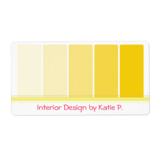 Étiquette Échantillons de peinture jaune soleil